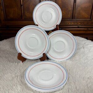 Vintage Set of 6 Corelle by Corning Country Cornflower 6.25" Saucers